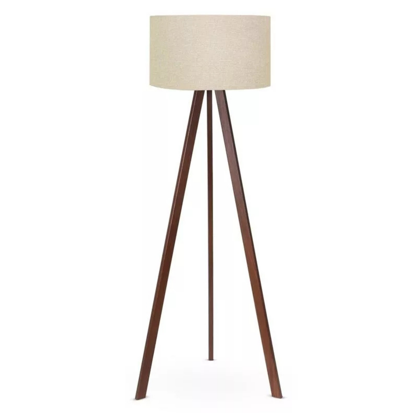 LIKASA Gaiši bēša stāvlampa uz brūna rāmja - N1 Home