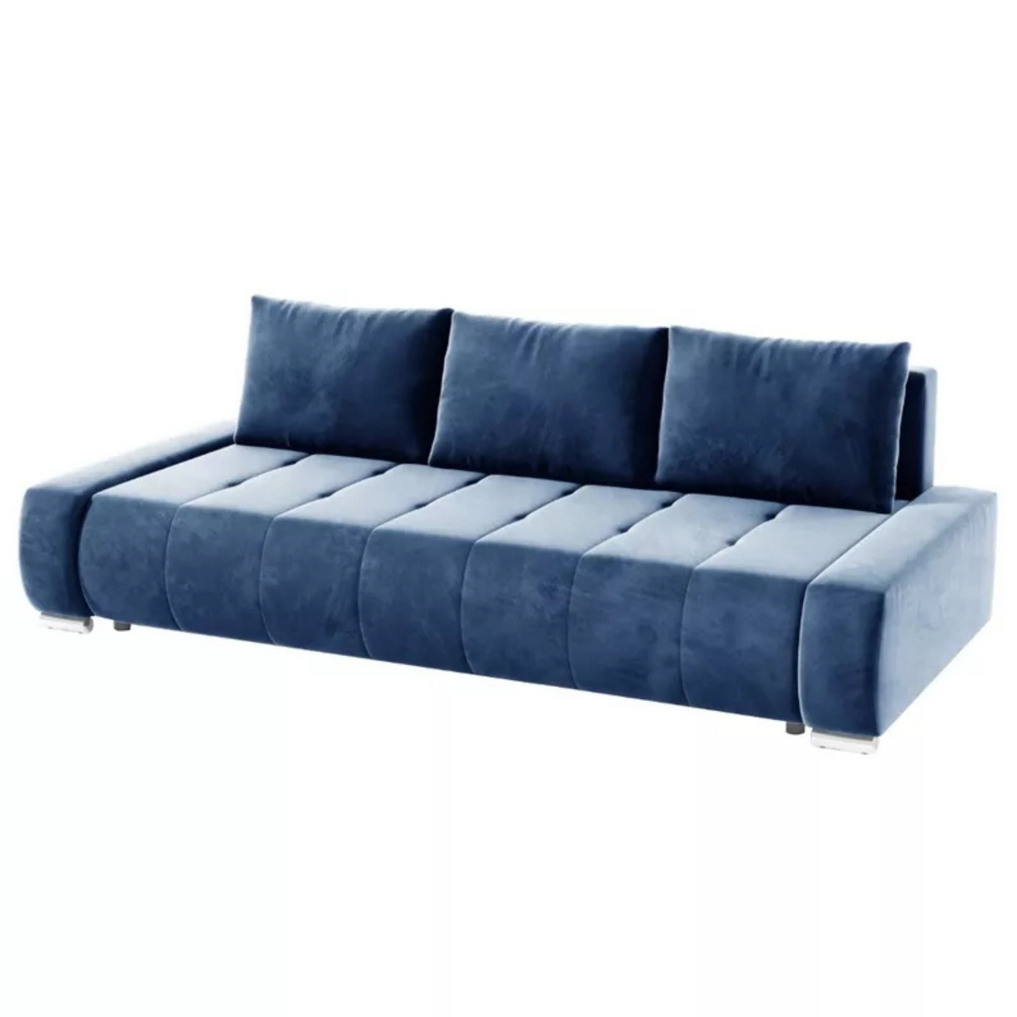MALINO Trīsvietīgais dīvāns, tumši zils hidrofobs samts - N1 Home