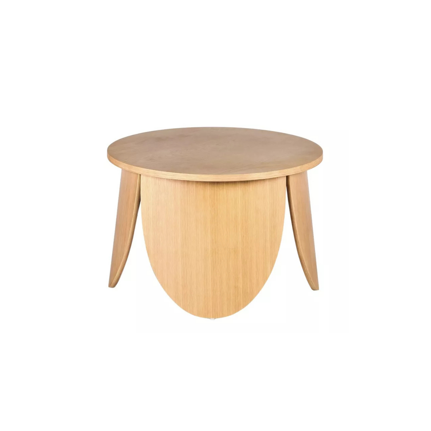 VIALIV Apaļš kafijas galdiņš, diametrs 80 cm, dabīgs ozols - N1 Home