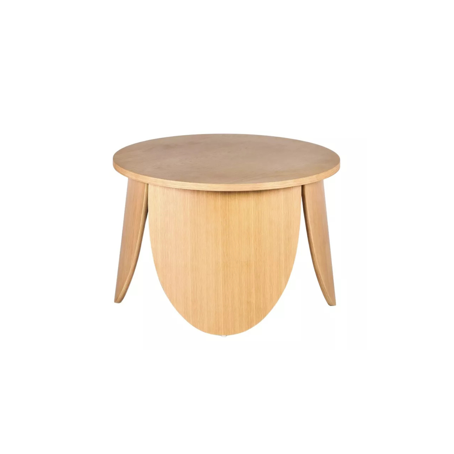 VIALIV Apaļš kafijas galdiņš, diametrs 80 cm, dabīgs ozols - N1 Home