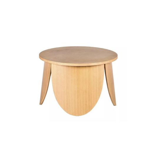 VIALIV Apaļš kafijas galdiņš, diametrs 80 cm, dabīgs ozols - N1 Home