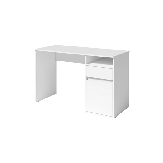 CILA Rakstāmgalds ar atvilktni un skapi 120 cm, balts - N1 Home