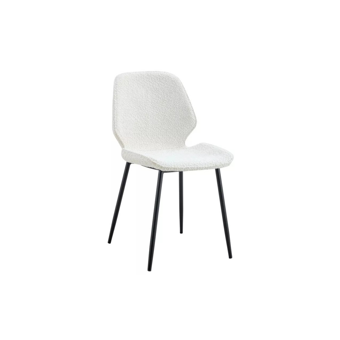 BRALTA Mīkstais krēsls no krēmkrāsas auduma uz melnām kājām - N1 Home