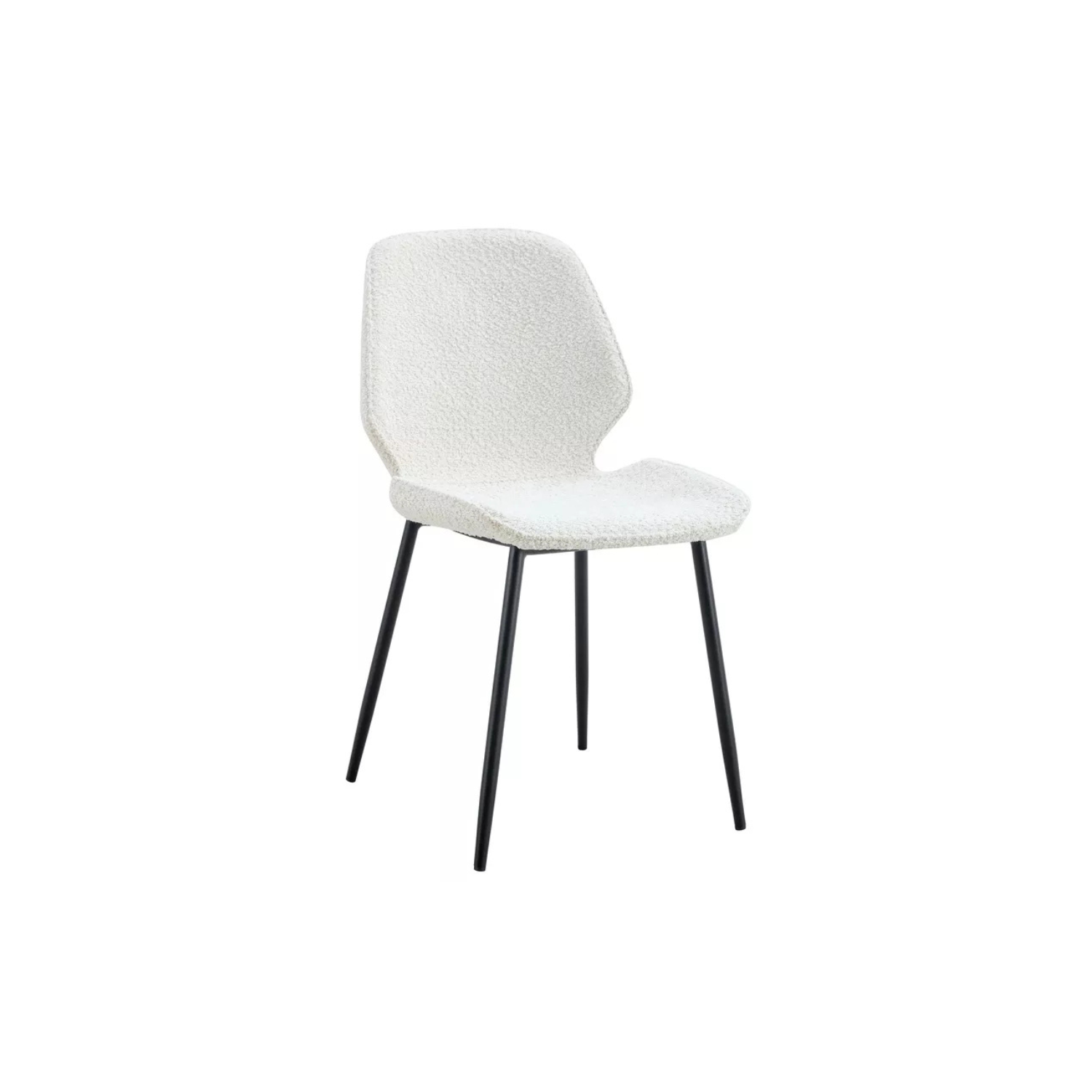 BRALTA Mīkstais krēsls no krēmkrāsas auduma uz melnām kājām - N1 Home