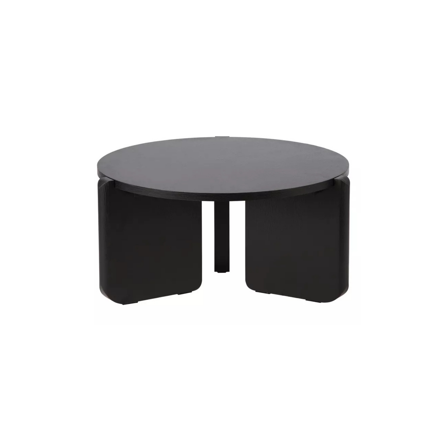 FINPRE Apaļš kafijas galdiņš, diametrs 80 cm, melns osis - N1 Home