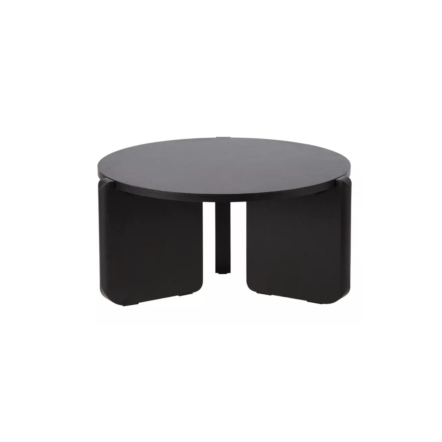 FINPRE Apaļš kafijas galdiņš, diametrs 80 cm, melns osis - N1 Home