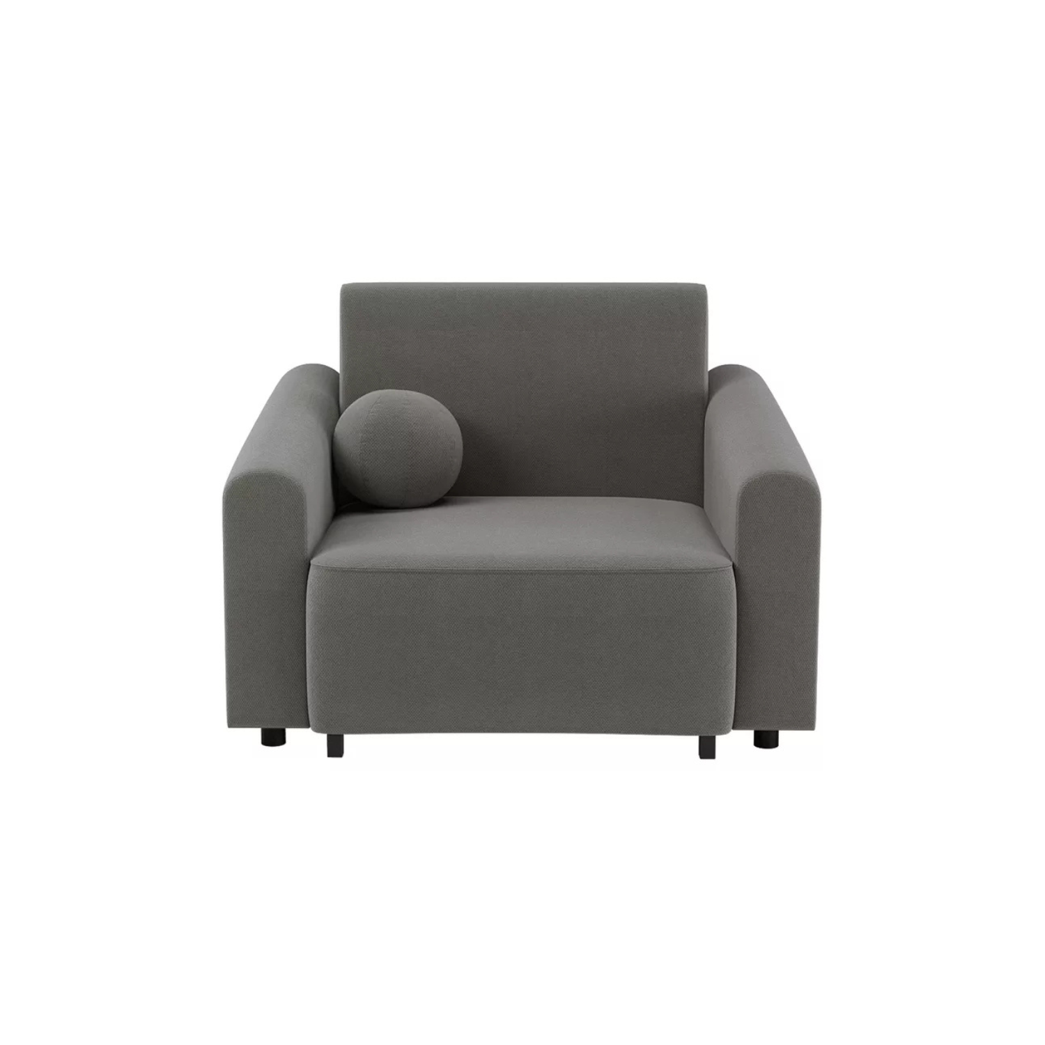 VIOSTE Atzveltnes krēsls ar glabātuvi, tumši pelēks hidrofobs šenils - N1 Home