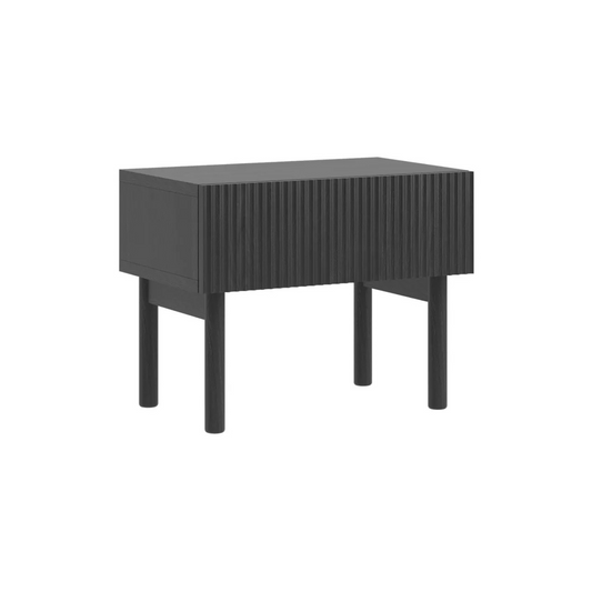 LOLI Naktsskapītis ar atvilktni un kājām, 50 cm, Portland Ash melns - N1 Home