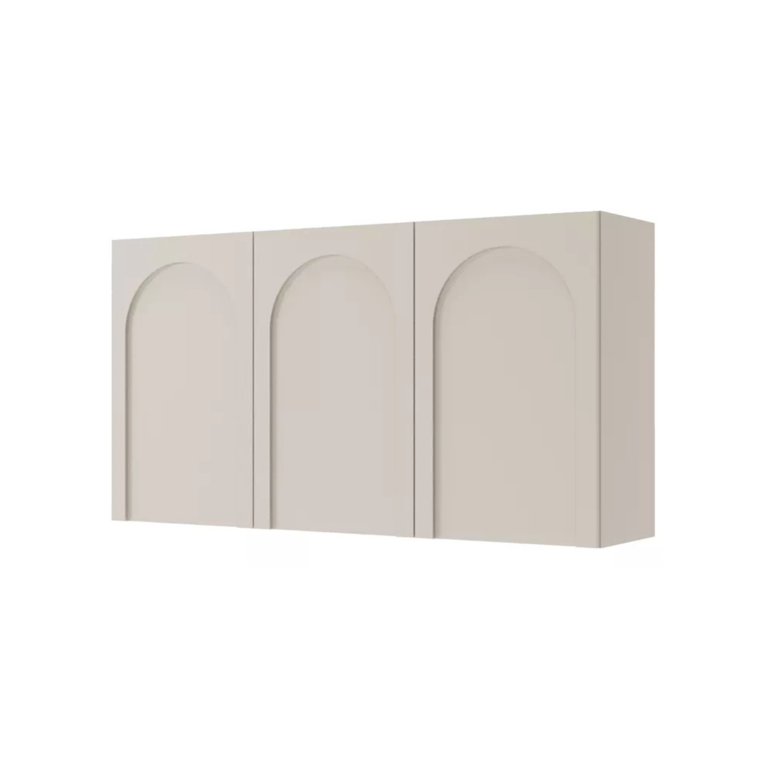 KADIA Trīsdurvju kumode ar frēzētām fasādēm, 150 cm, pelēks bēšs - N1 Home