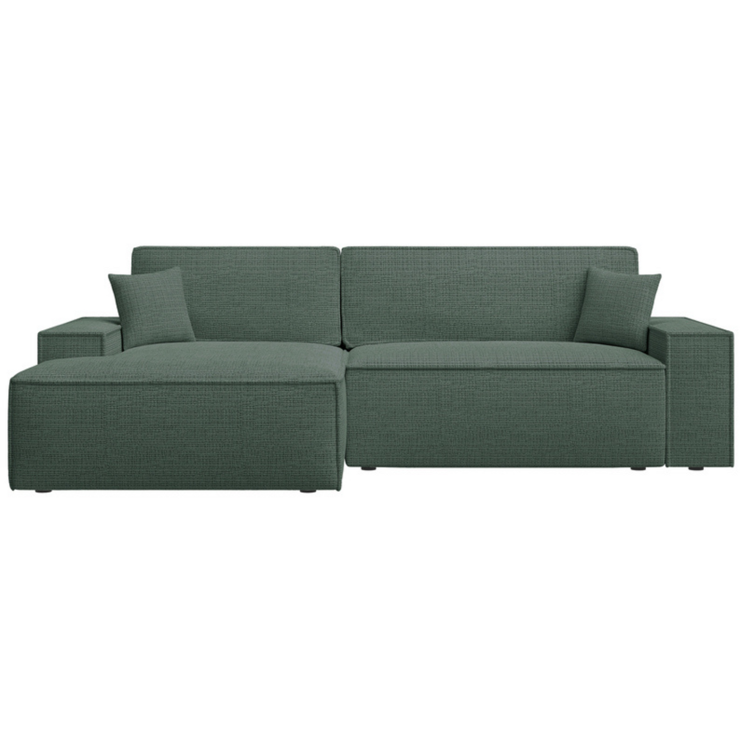 REFESE L-veida dīvāns ar gulēšanas funkciju un glabāšanas kasti, salvijas šenils, kreisa/laba puse - N1 Home