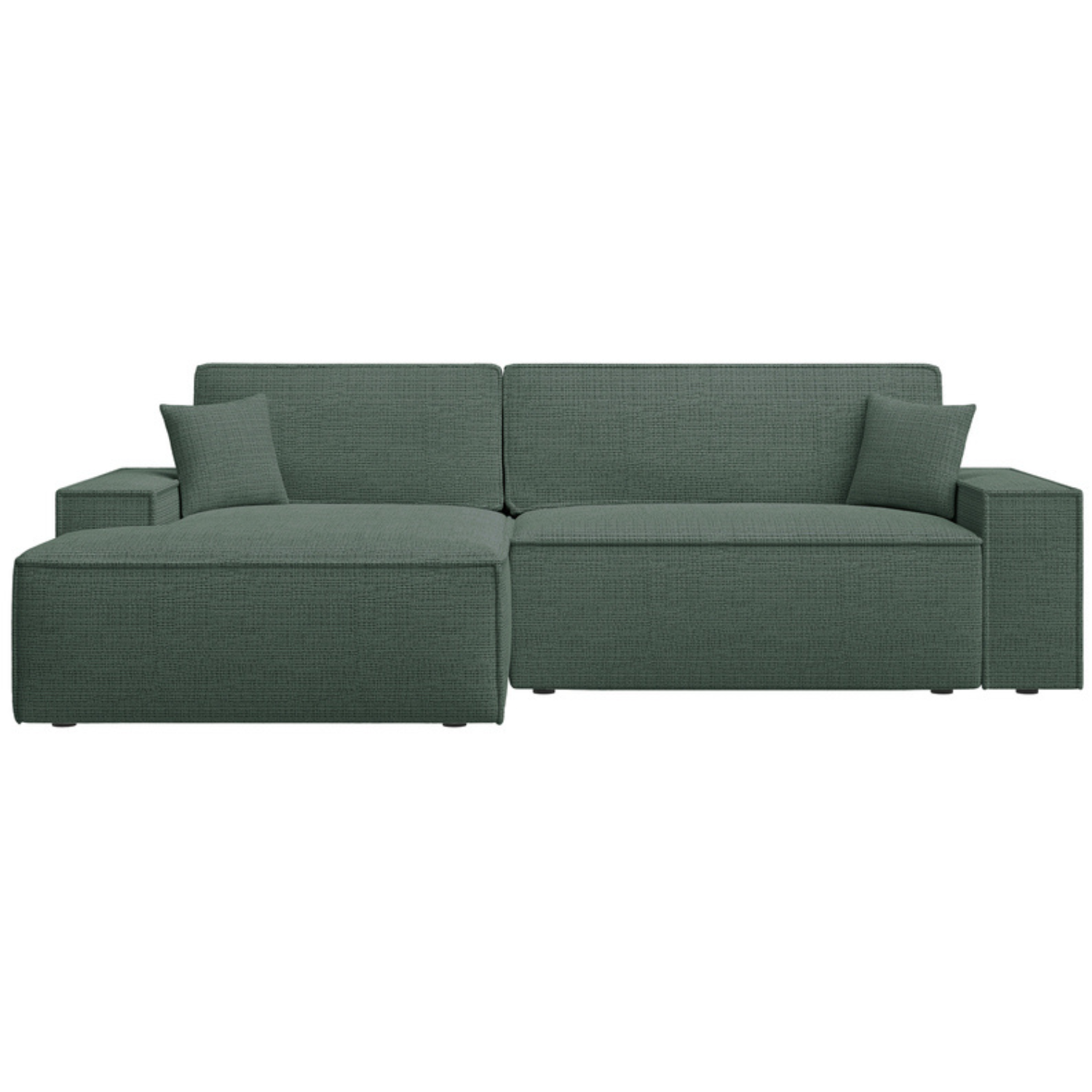 REFESE L-veida dīvāns ar gulēšanas funkciju un glabāšanas kasti, salvijas šenils, kreisa/laba puse - N1 Home