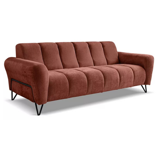 LAREVO Trīsvietīgs dīvāns, vara šenils - N1 Home