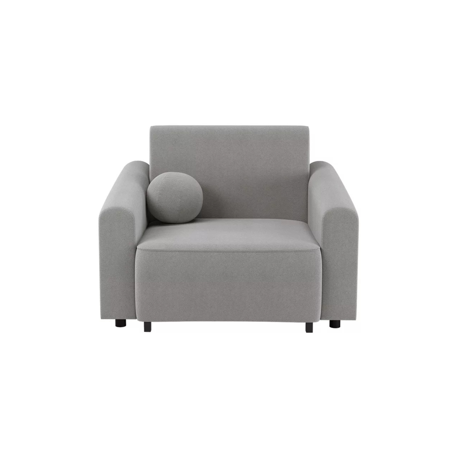 VIOSTE Atzveltnes krēsls ar glabātuvi, pelēks hidrofobs šenils - N1 Home