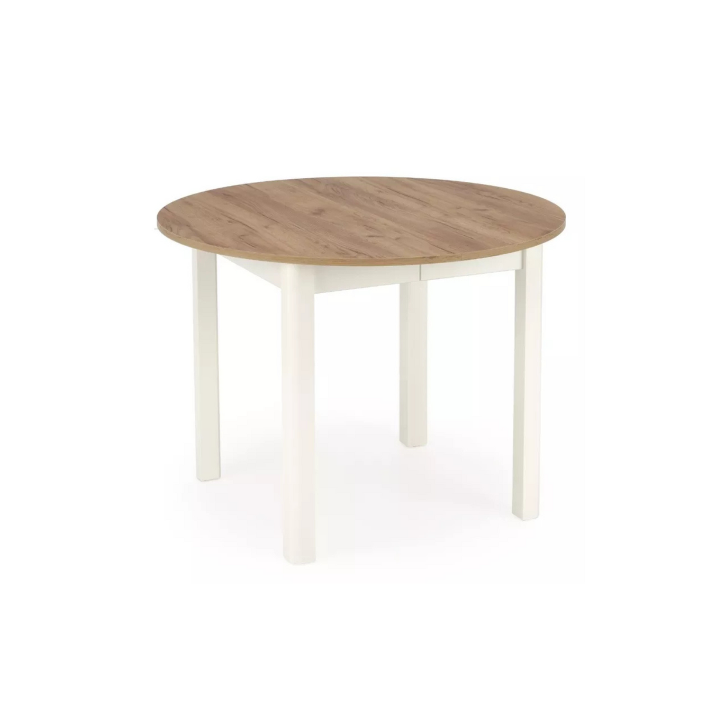 LOOM Izvelkamais galds 102-142x102 cm, ozols/balts - N1 Home