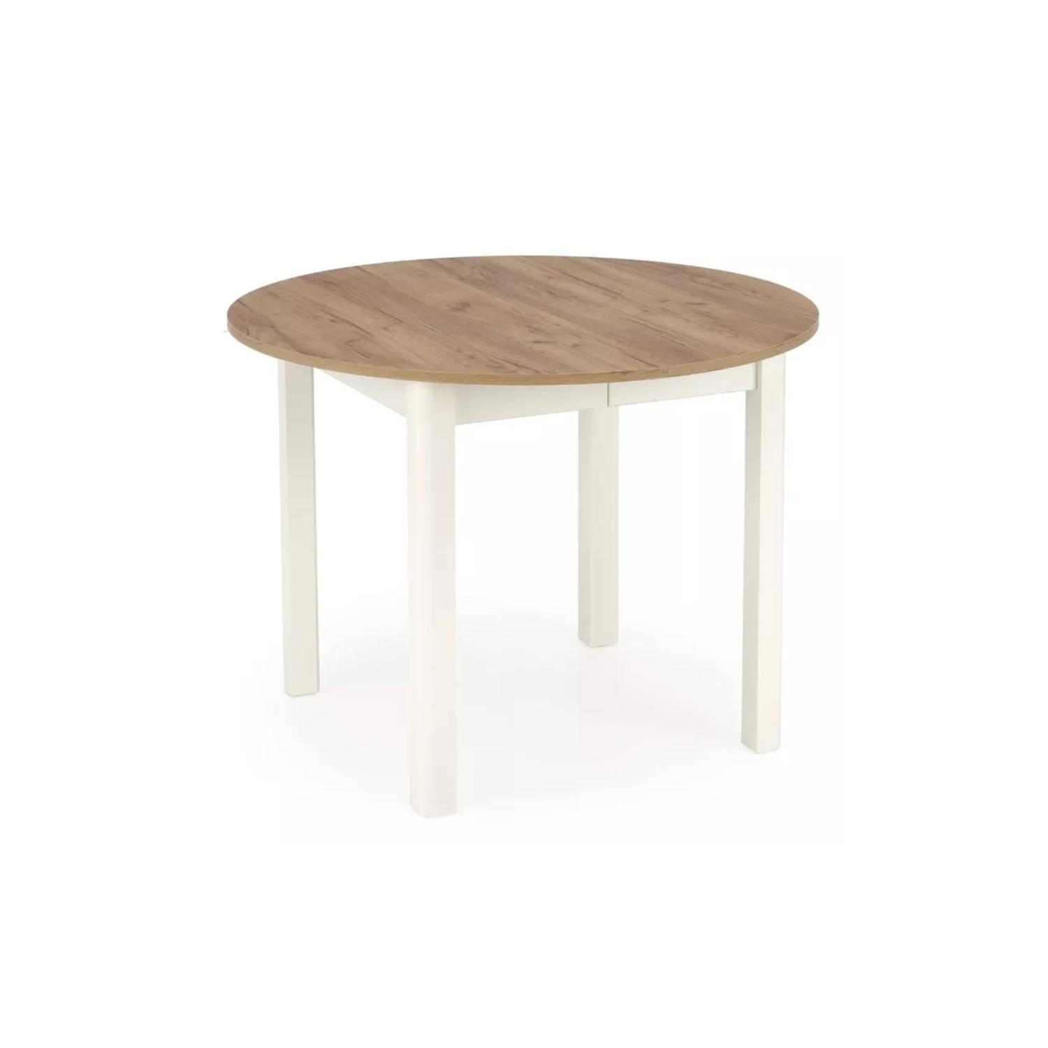 LOOM Izvelkamais galds 102-142x102 cm, ozols/balts - N1 Home