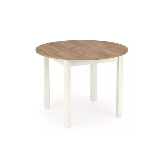 LOOM Izvelkamais galds 102-142x102 cm, ozols/balts - N1 Home