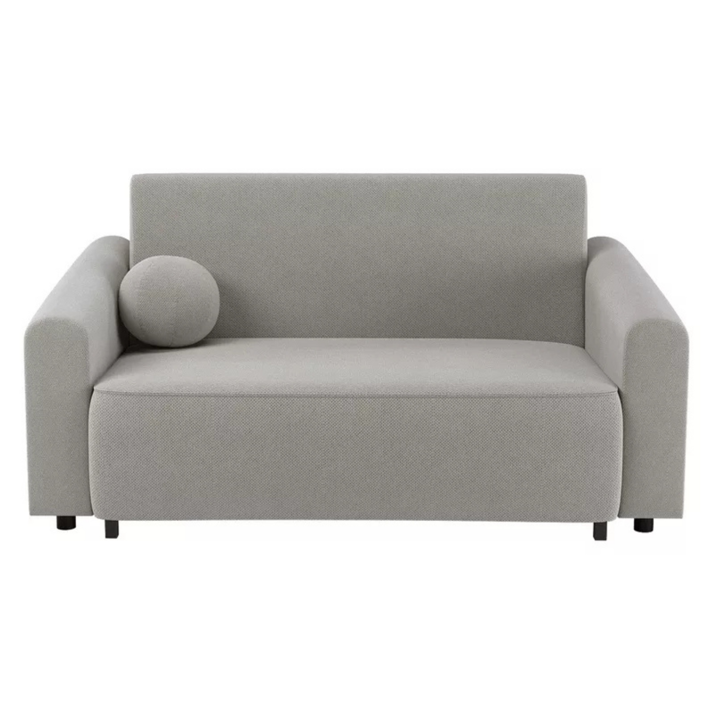 VIOSTE Divvietīgs dīvāns, 130 cm, ar glabātuvi, pelēks un bēšs hidrofobs šenils - N1 Home