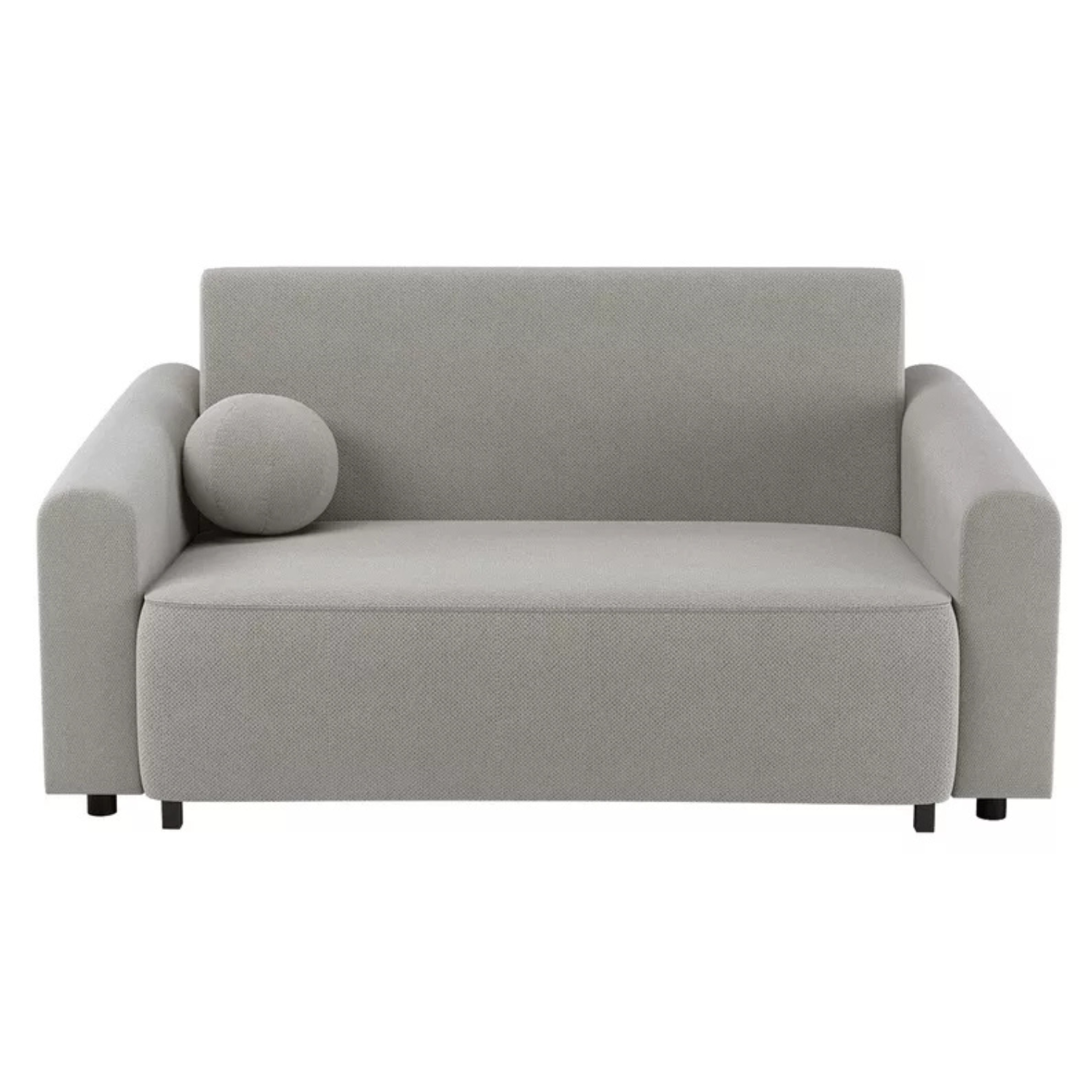 VIOSTE Divvietīgs dīvāns, 130 cm, ar glabātuvi, pelēks un bēšs hidrofobs šenils - N1 Home