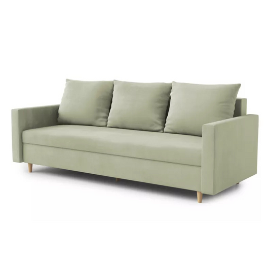 LUTTO Dīvāns ar glabātuvi, izvelkamais, salvijas samts - N1 Home