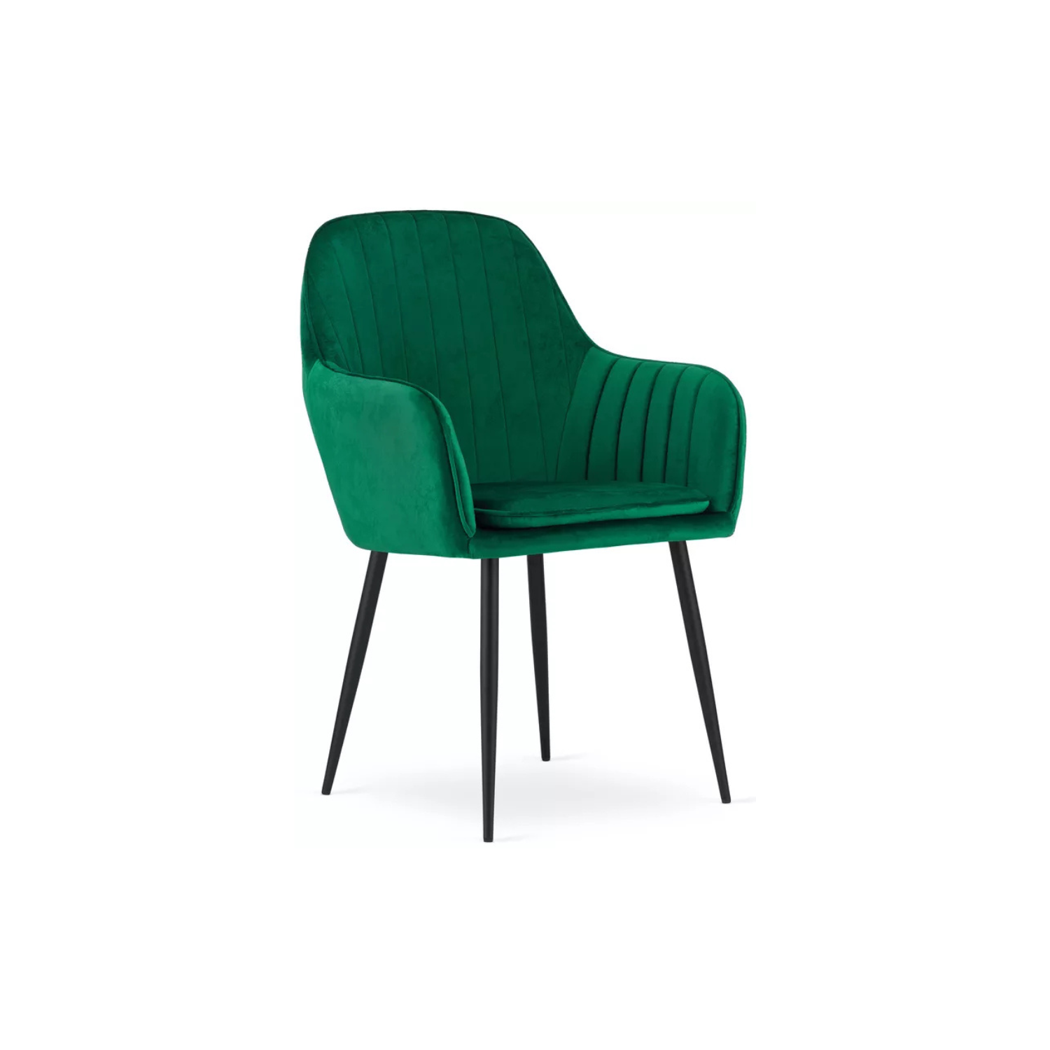 MERSYM Polsterēts krēsls no tumši zaļa samta - N1 Home