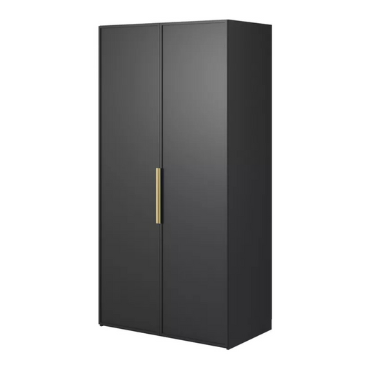 MEFRA Divdurvju skapis 100 cm, melns - N1 Home