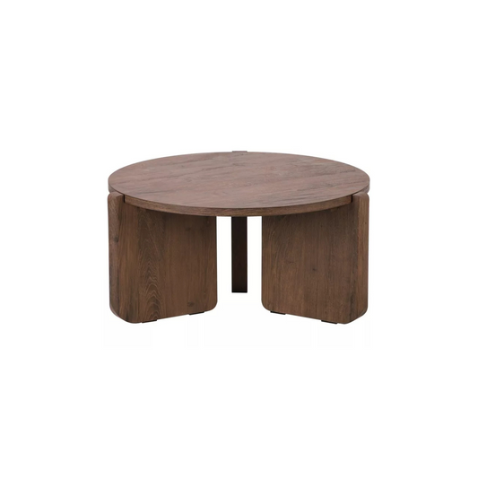 FINPRE Apaļš kafijas galdiņš, diametrs 80 cm, riekstkoks - N1 Home