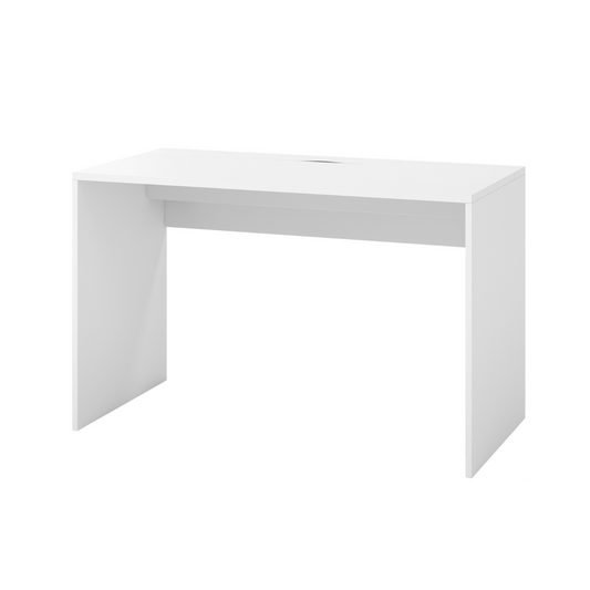 NIPONO Rakstāmgalds 120 cm / 140 cm ar uzglabāšanas vietu, balts - N1 Home