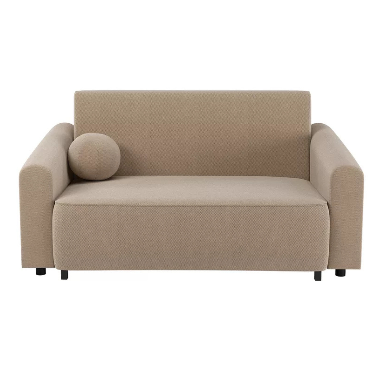 VIOSTE Divvietīgs dīvāns, 130 cm, ar glabātuvi, bēšs hidrofobs šenils - N1 Home