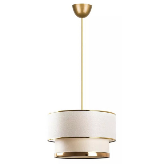 TIOFA Piekaramā lampa, diametrs 30 cm, zelta un krēmkrāsas - N1 Home