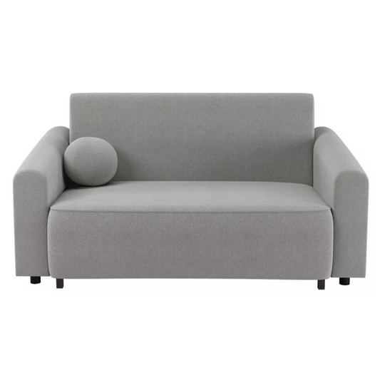 VIOSTE Divvietīgs dīvāns, 130 cm, ar glabātuvi, pelēks hidrofobs šenils - N1 Home