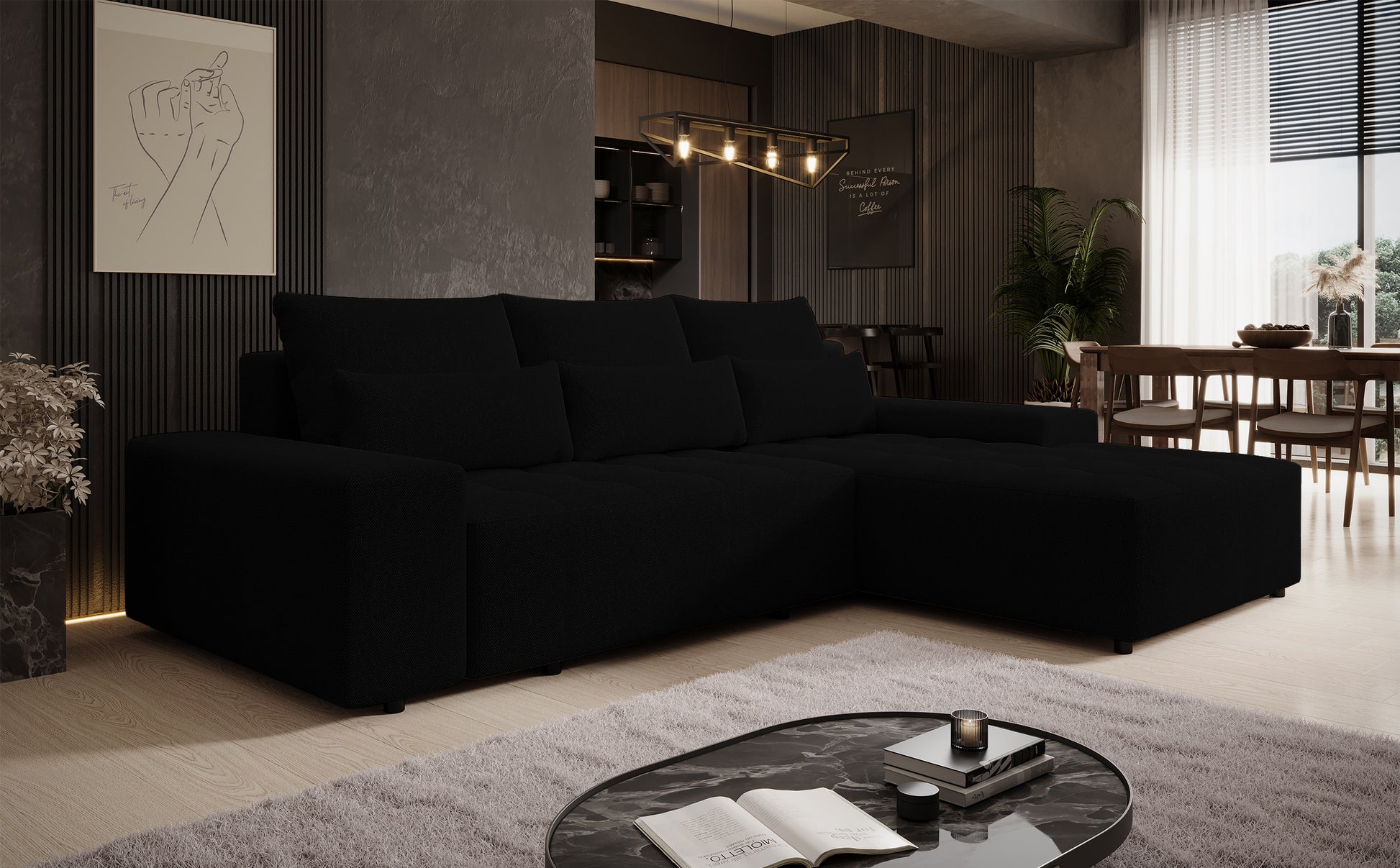 Dīvāns Nalura 268/88/184 cm Aragon 99 - N1 Home