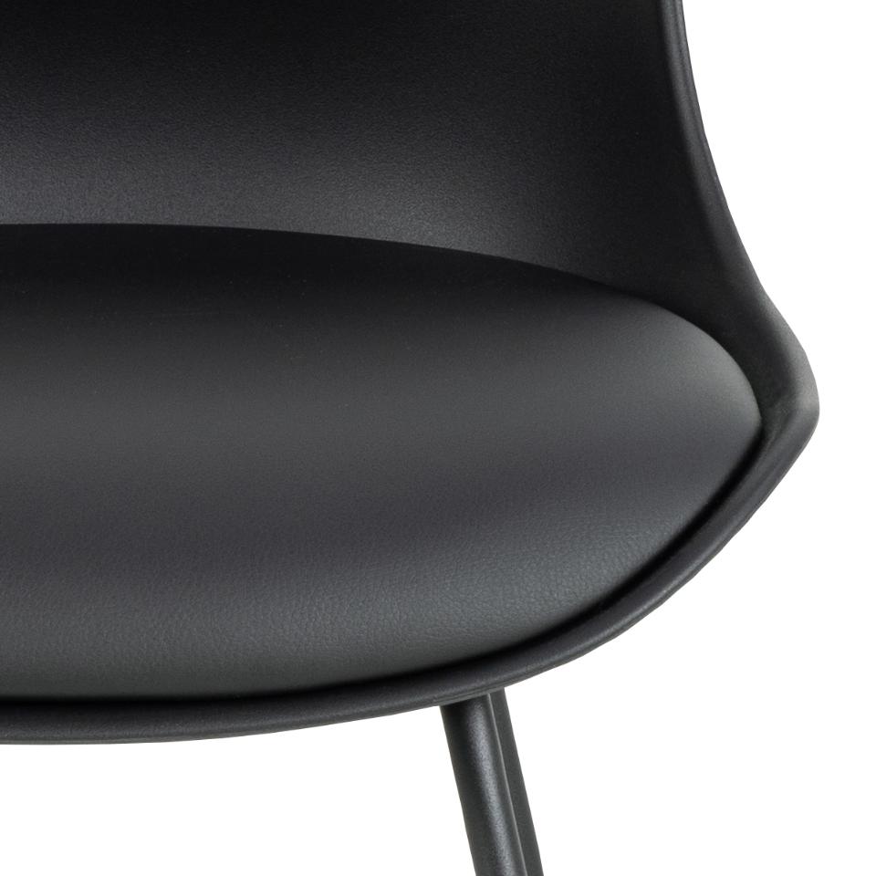 Bāra krēsls Tin 50/49/84 cm melns - N1 Home