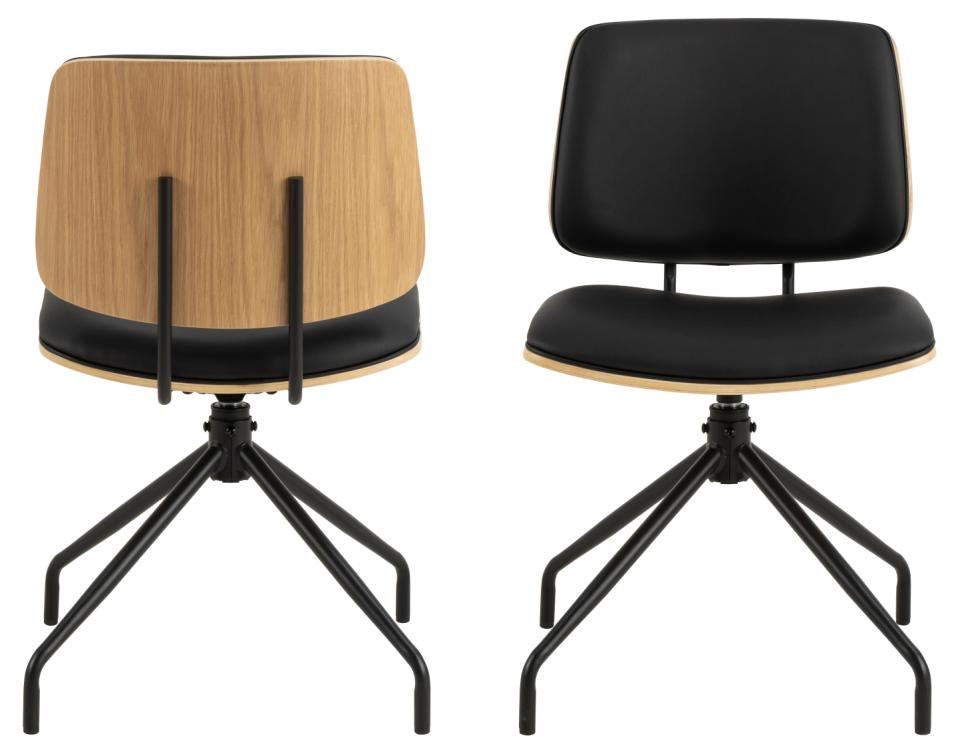 Krēsls Ow 48/53/81 cm melns - N1 Home