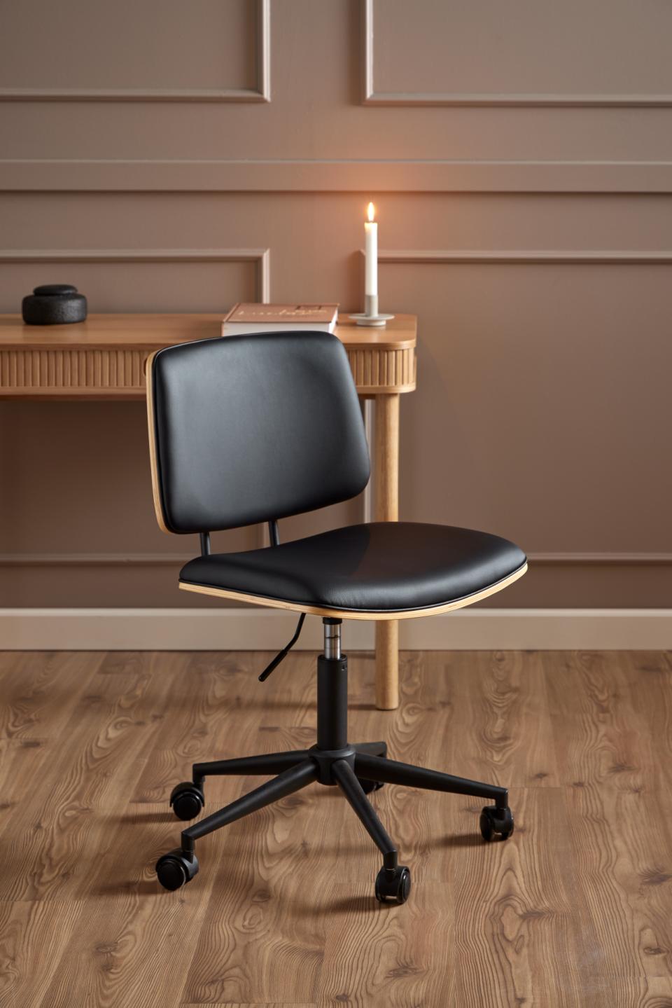 Krēsls Ow 48,5/54/91 cm melns/ozols - N1 Home