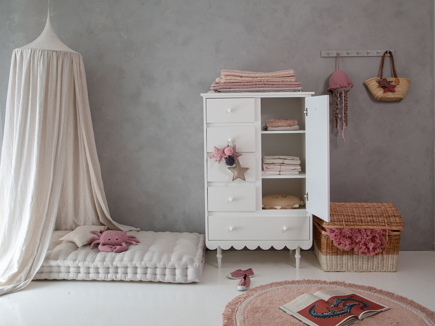 Kumode Bubi 140 x 84 x 50 cm balts - N1 Home