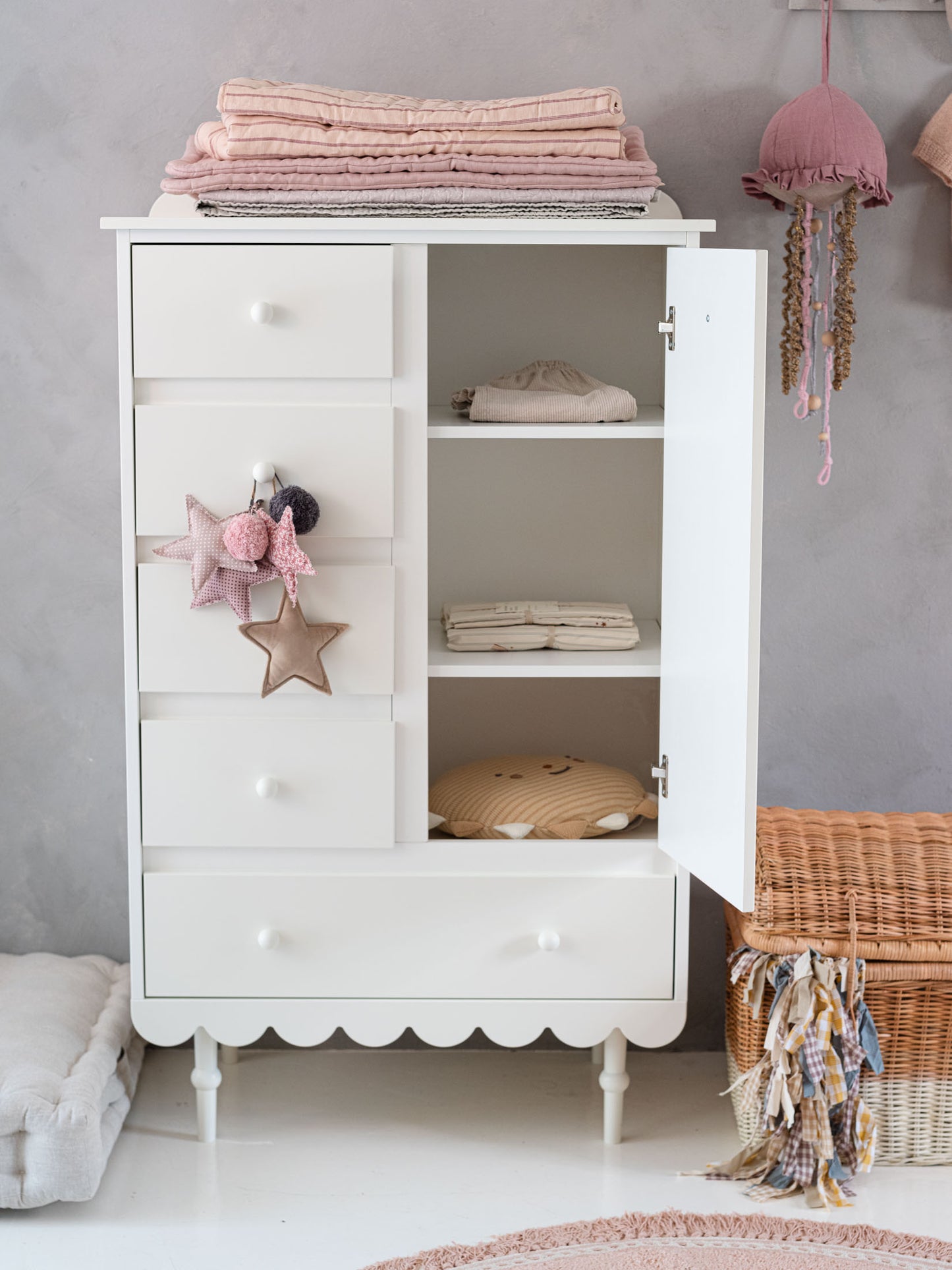 Kumode Bubi 140 x 84 x 50 cm balts - N1 Home