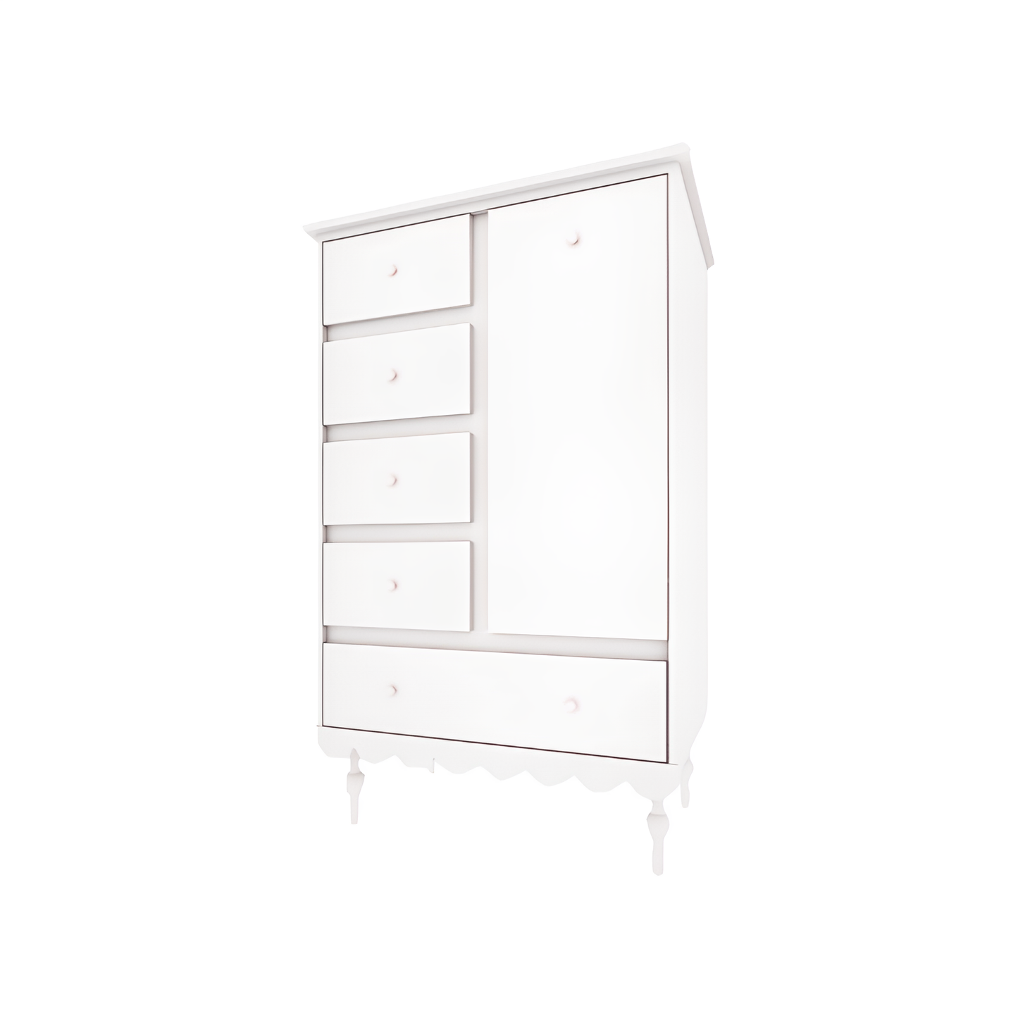 Kumode Bubi 140 x 84 x 50 cm balts - N1 Home