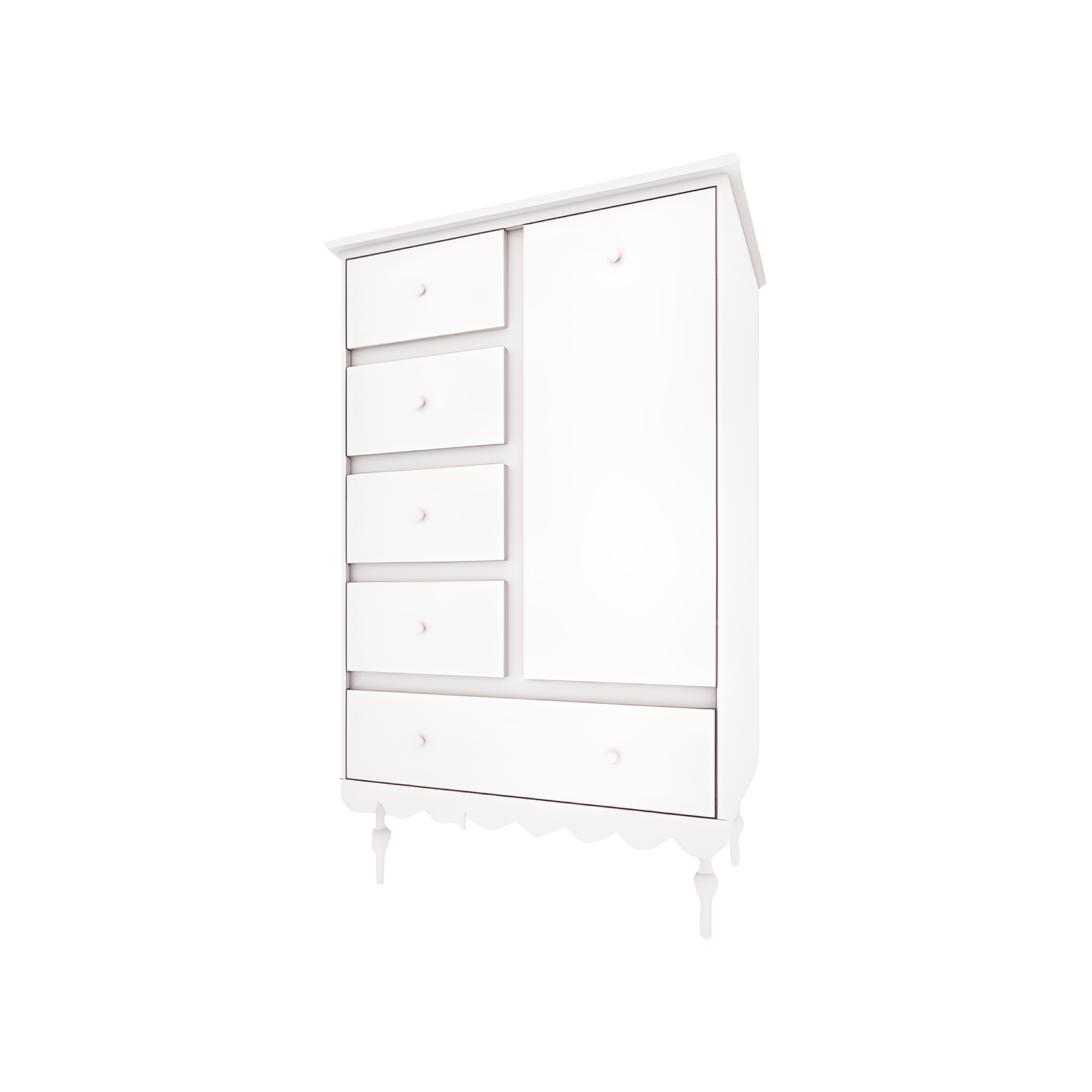 Kumode Bubi 140 x 84 x 50 cm balts - N1 Home