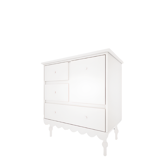Kumode Bubi 91x84x50 cm balts - N1 Home