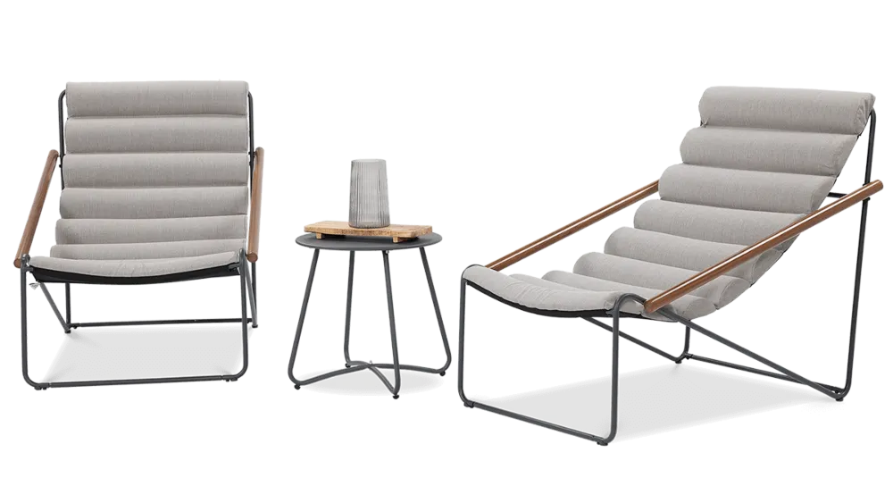 Balkona mēbeļu komplekts Arty gaiši pelēks - N1 Home