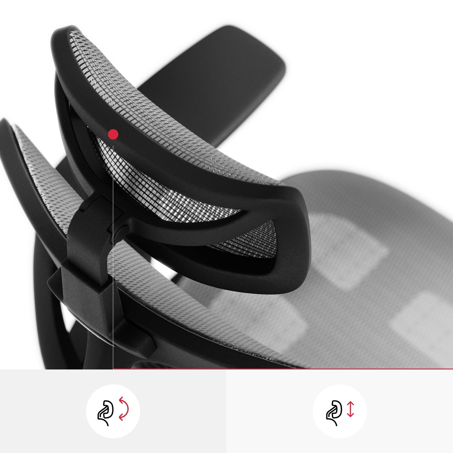 Krēsls V - Bas 119-130/50,5/68 cm melns/pelēks - N1 Home