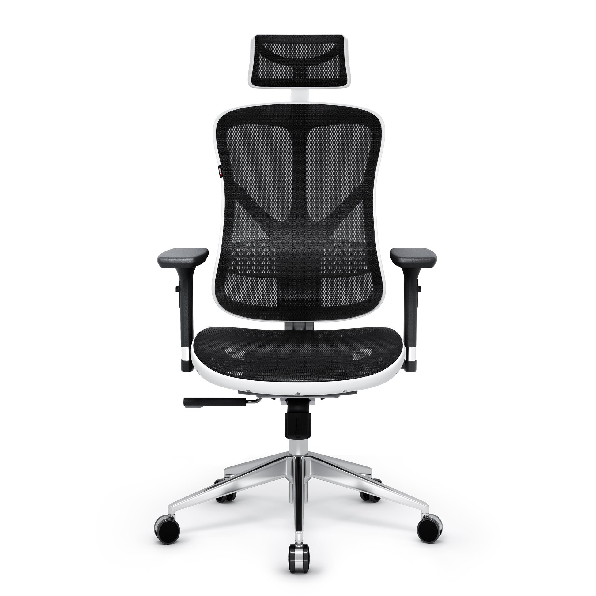 Krēsls V - Bas 119-130/50,5/68 cm balts/melns - N1 Home