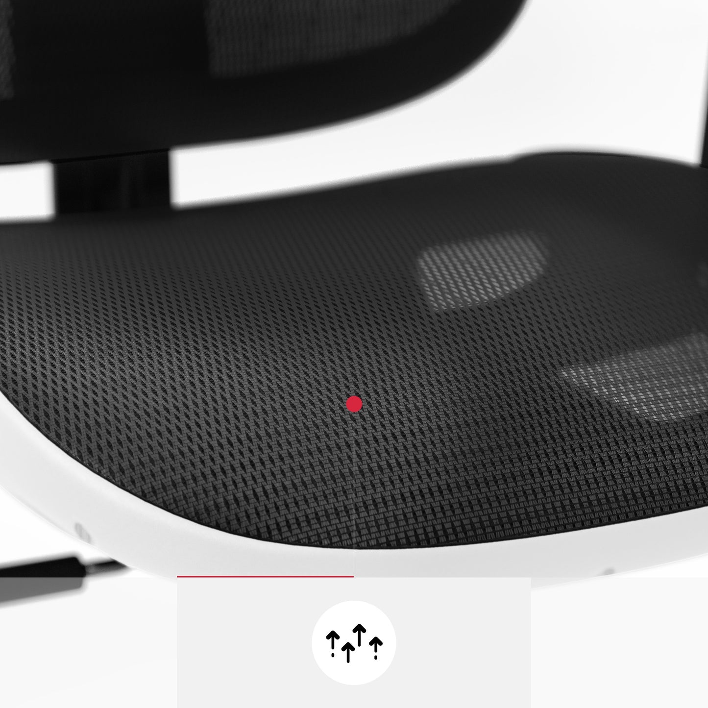 Krēsls V - Bas 119-130/50,5/68 cm balts/melns - N1 Home