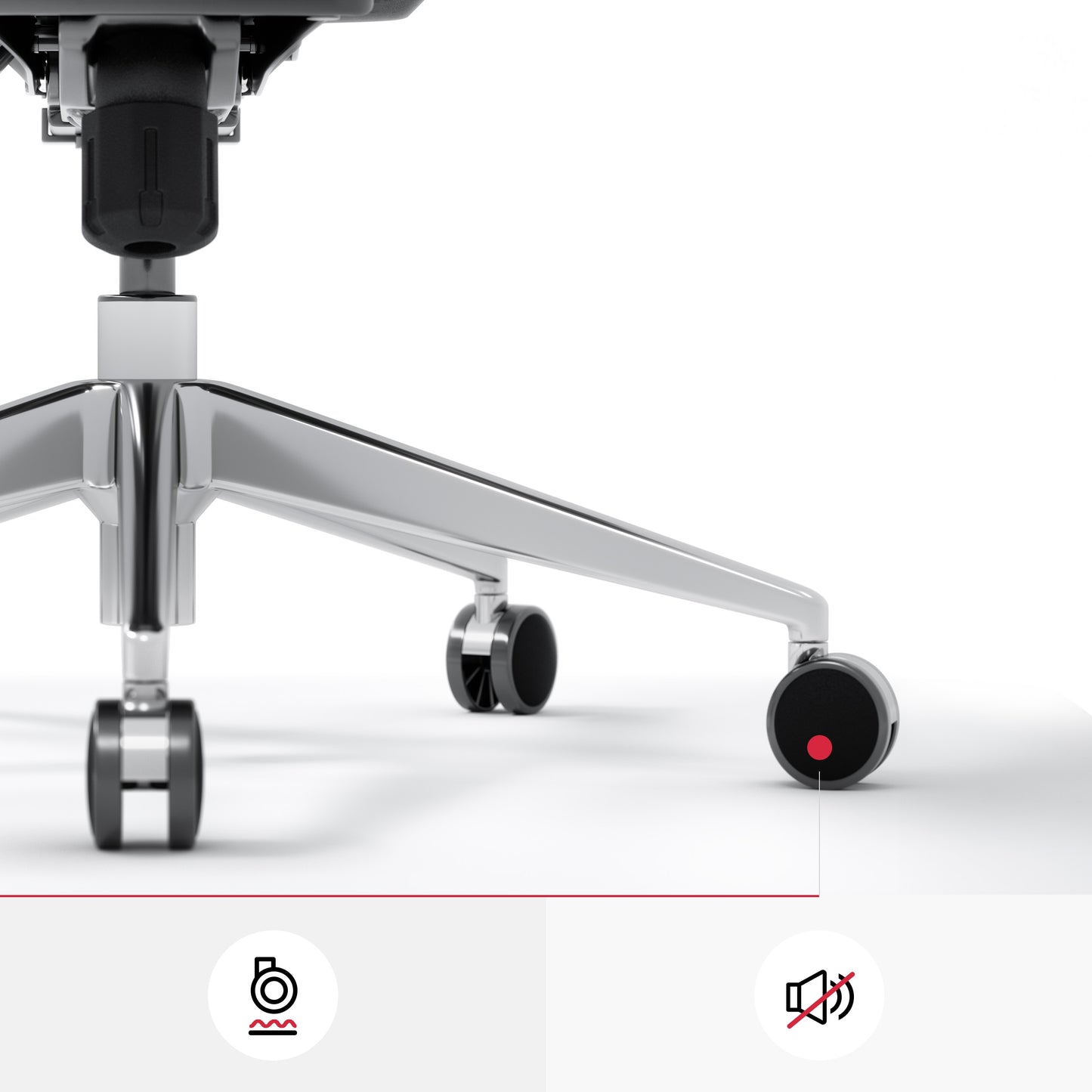 Krēsls V - Bas 119-130/50,5/68 cm balts/melns - N1 Home