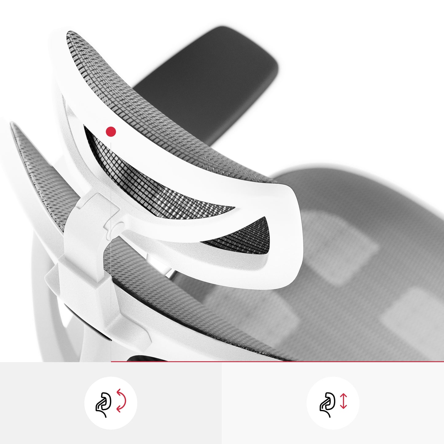 Krēsls V - Bas 119-130/50,5/68 cm balts/pelēks - N1 Home