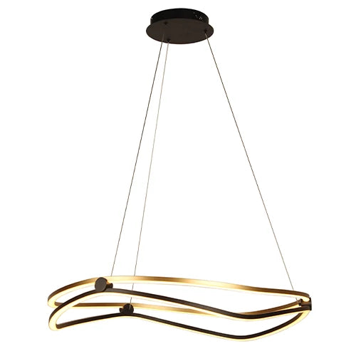 Piekaramā lampa Marza  80/150 cm melns/zelts - N1 Home