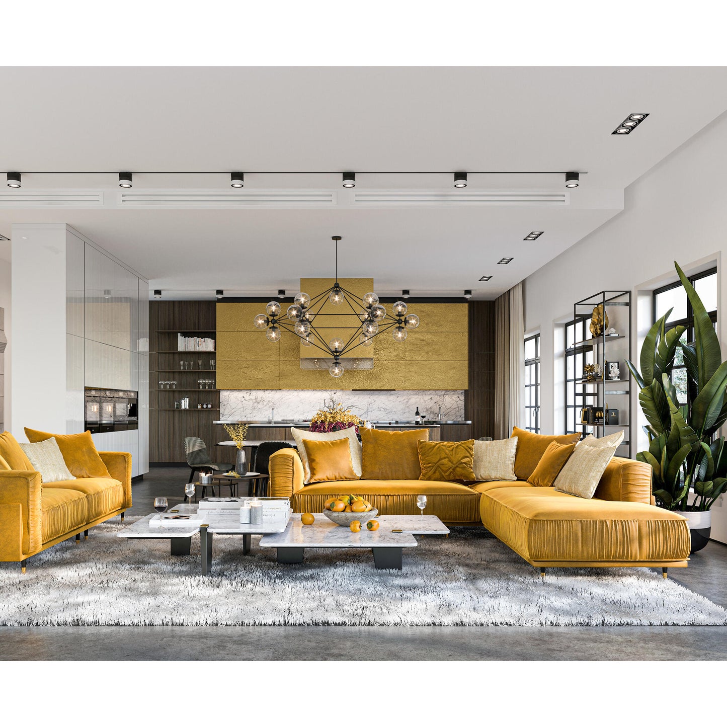 Dīvāns Bellissa Corners Befame Set 2 250/295/104 cm sinepes