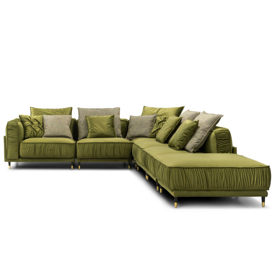 Dīvāns Bellissa Corners Befame Set 1 313/291/94 cm zaļs