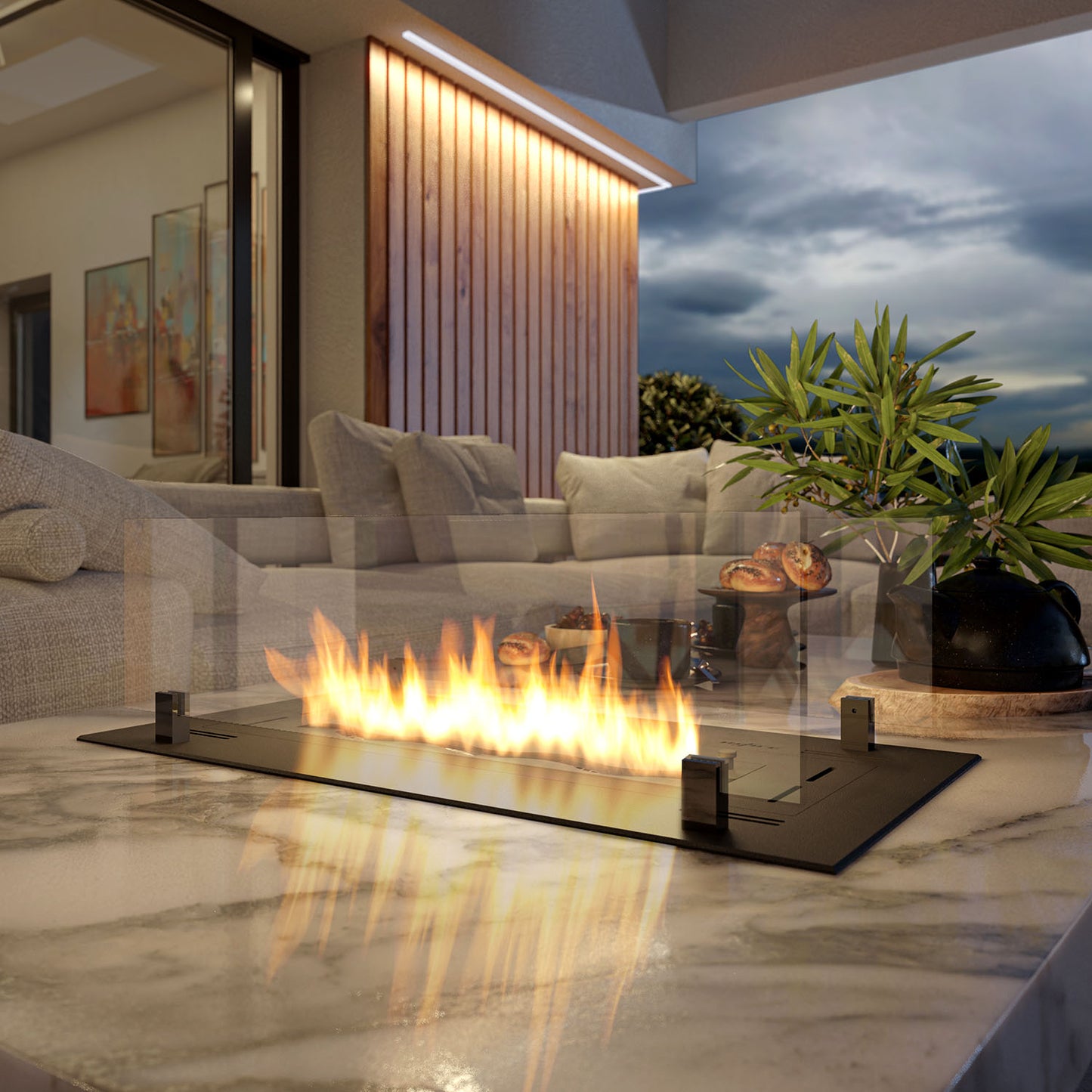 Biokamīns InseSlim 60;80;100;120;150;200/37/85 cm melns - N1 Home