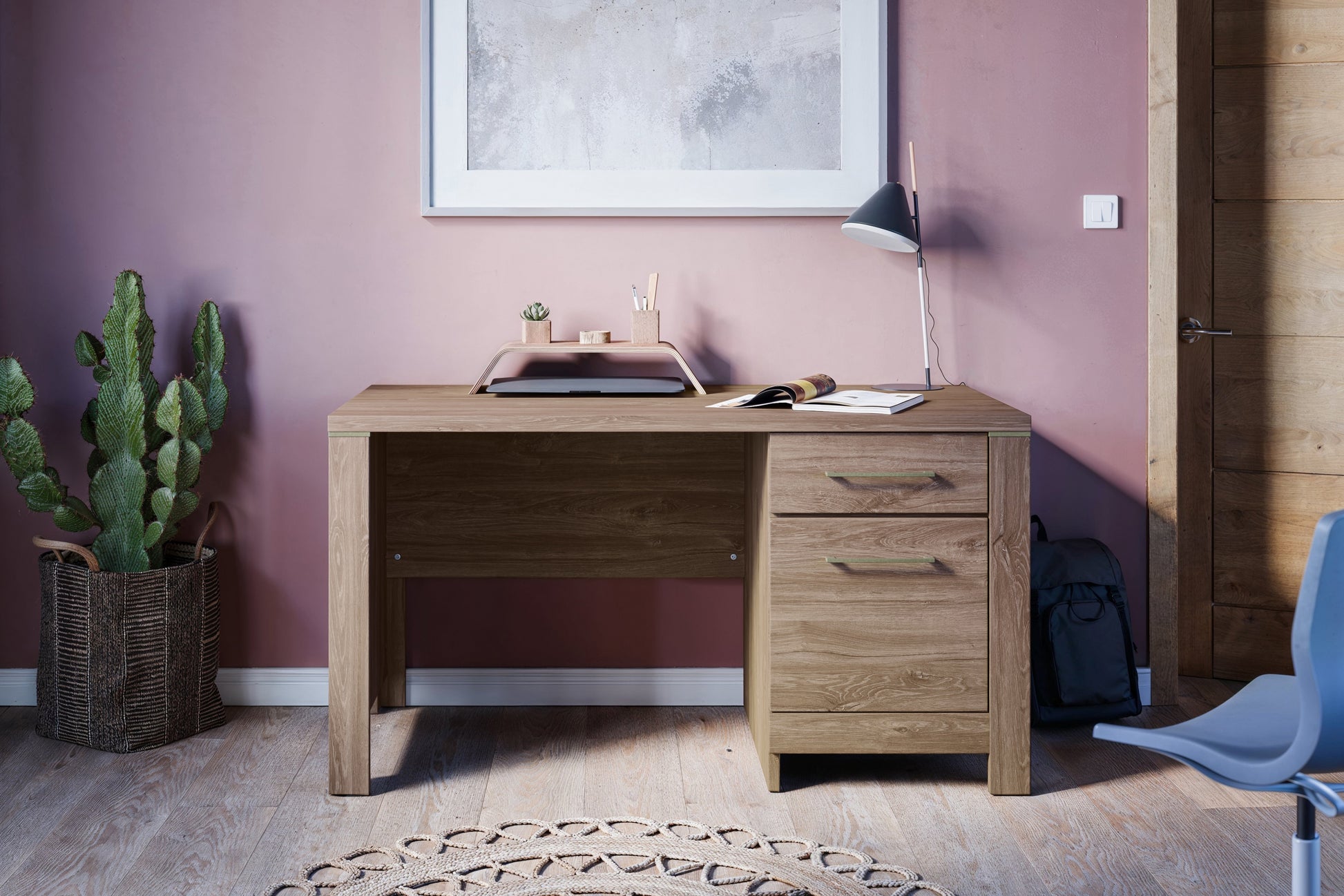 Galds Geri 140/76/70 cm rosīgs ozols - N1 Home